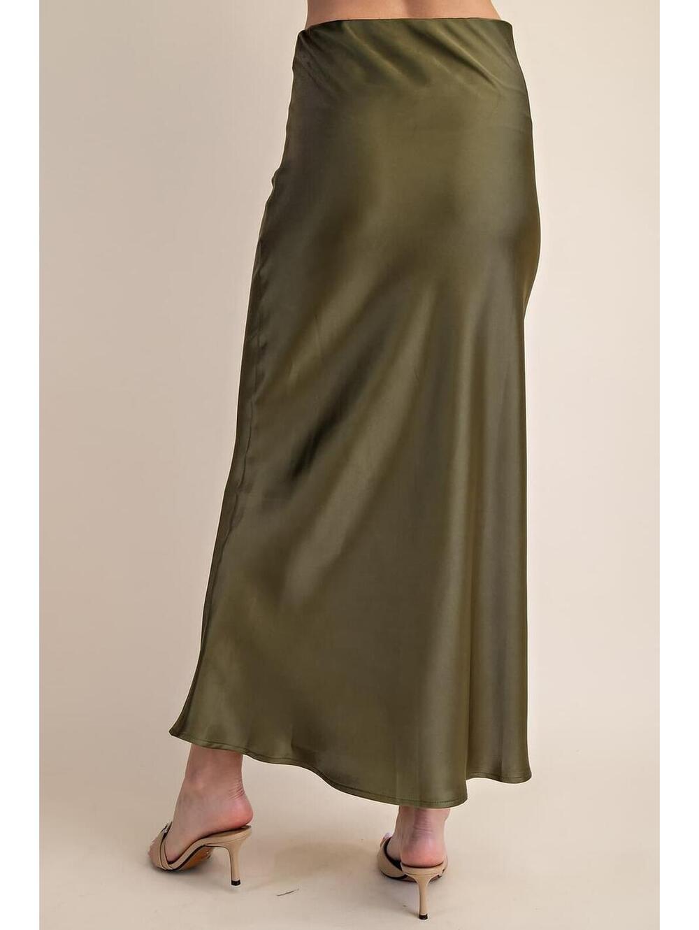 Midi Satin Skirt